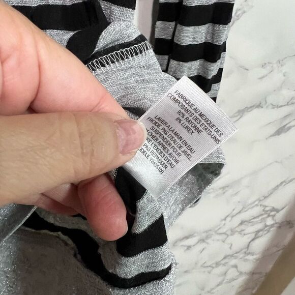Guess Women's Black and Silver Top Size M - Picture 5 of 6